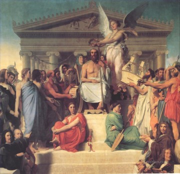 neoclassical neoclassicism Painting - The Apotheosis of Homer Neoclassical Jean Auguste Dominique Ingres